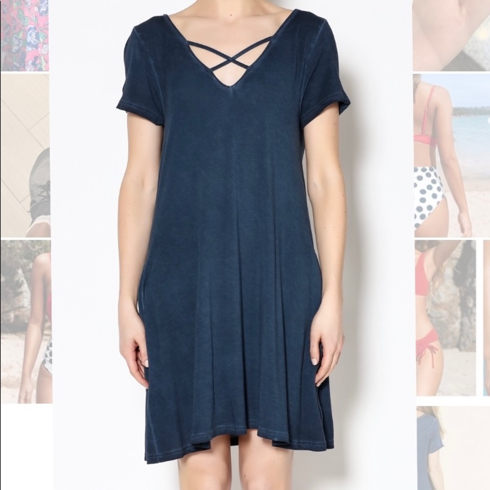 Criss Cross T-Shirt Dress